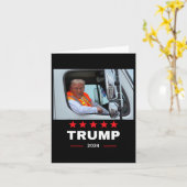 ドナルドトランプがゴミ車に乗る2 カード (黄色い花)