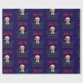 ドナルドトランプのクリスマスの喜び世界 ラッピングペーパー (フラット)