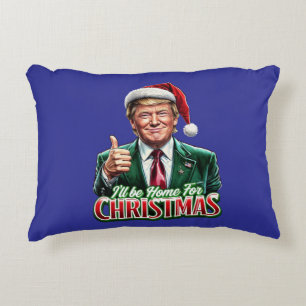 ドナルドトランプのクリスマスサンタハットの親指を上げる アクセントクッション
