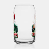 ドナルドトランプのクリスマスサンタハットの親指を上げる ガラス缶 (左)