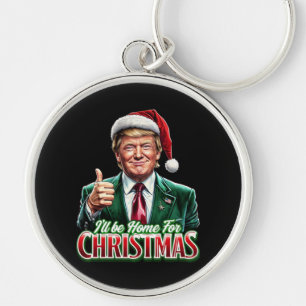 ドナルドトランプのクリスマスサンタハットの親指を上げる キーホルダー