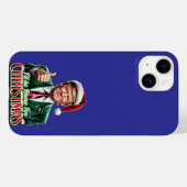 ドナルドトランプのクリスマスサンタハットの親指を上げる Case-Mate iPhoneケース (裏面 (横))