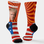 ドナルドトランプのクリスマス優勝ソックス ソックス (傾斜あり)