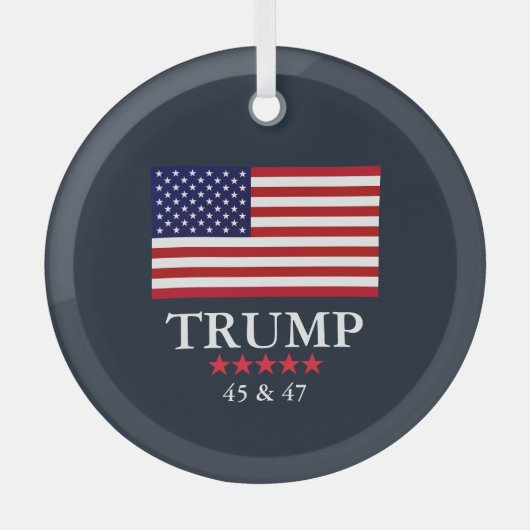 ドナルドトランプのクリスマス装飾品ガラス大統領 ガラスオーナメント (正面)