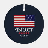 ドナルドトランプのクリスマス装飾品ガラス大統領 ガラスオーナメント (裏面)