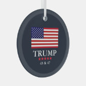 ドナルドトランプのクリスマス装飾品ガラス大統領 ガラスオーナメント (正面右)