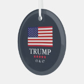 ドナルドトランプのクリスマス装飾品ガラス大統領 ガラスオーナメント (正面左)