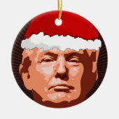 ドナルドトランプのクリスマス装飾 セラミックオーナメント (正面)