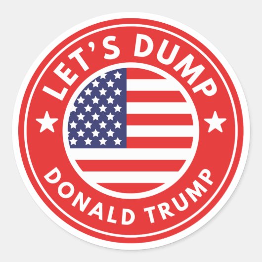 ドナルドトランプを捨てよう ラウンドシール (正面)