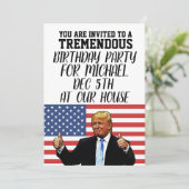 ドナルドトランプカスタムバースデーパーティ招待状 招待状 (スタンド正面)