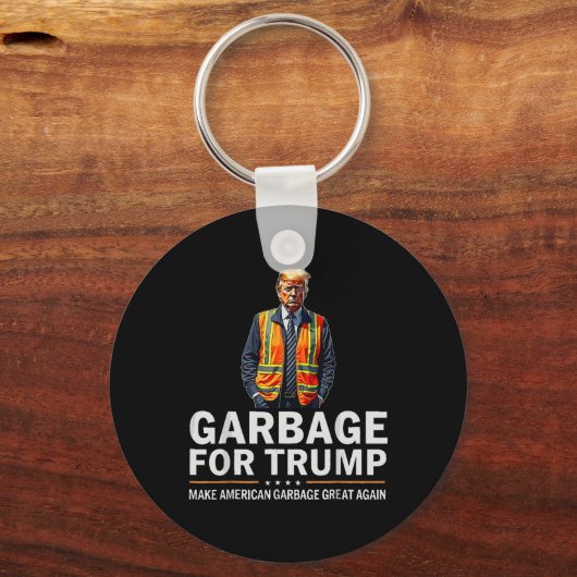 ドナルドトランプガービージュオレンジ反射安全ベスト キーホルダー (正面)