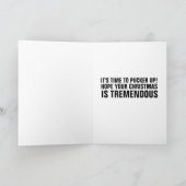 ドナルドトランプキスおもしろいクリスマスカード カード (内部)