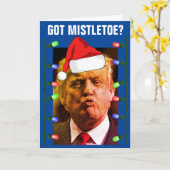 ドナルドトランプキスおもしろいクリスマスカード カード (黄色い花)