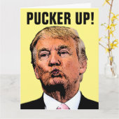 ドナルドトランプキス誕生日オーバーサイズカード カード (黄色い花)