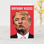ドナルドトランプキス誕生日カード カード (黄色い花)