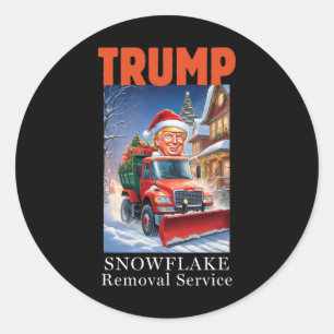 ドナルドトランプクリスマススおもしろいノーフレーク除去 ラウンドシール