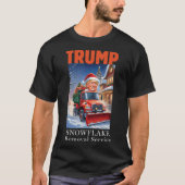 ドナルドトランプクリスマススおもしろいノーフレーク除去 Tシャツ (正面)