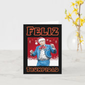 ドナルドトランプクリスマスフェリズトランピダッド カード (黄色い花)