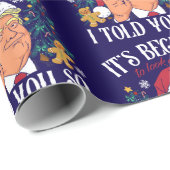 ドナルドトランプクリスマスマおもしろいガ ラッピングペーパー (ロールコーナー)