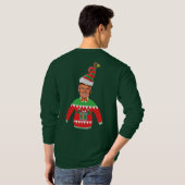 ドナルドトランプクリスマス醜いクリスマスセーター Tシャツ (裏面フル)