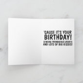 ドナルドトランプグリッター誕生日キスカード カード (内部)