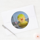 ドナルドトランプゴムイエローダックラウンドステッカー ラウンドシール (封筒)