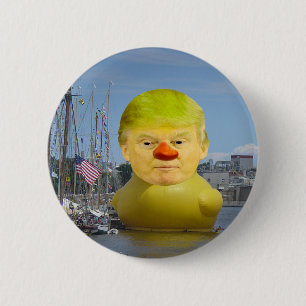 ドナルドトランプゴムイエローダックラウンドボタン 缶バッジ