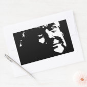 ドナルドトランプシルエットトランプヘッド 長方形シール (封筒)