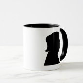 ドナルドトランプシルエット人気があるはっきりした マグカップ (正面右)