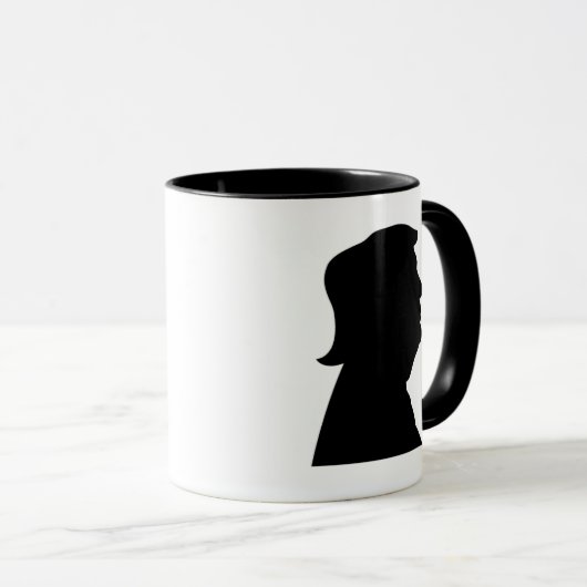 ドナルドトランプシルエット人気があるはっきりした マグカップ (正面右)