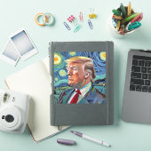 ドナルドトランプスターリーナイトバンゴッホアートスタイル2024 シール (iPadカバー)