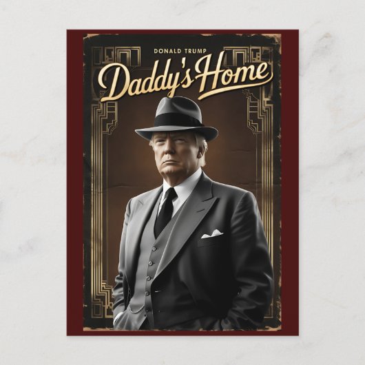 ドナルドトランプダディーズホームクリスマスマおもしろいガ ポストカード (正面)