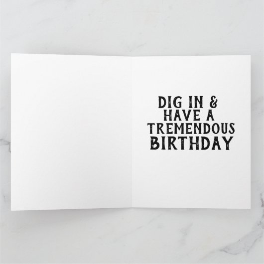 ドナルドトランプチョコレートケーキおもしろい誕生日カード カード (内部)