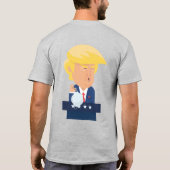 ドナルドトランプノーグクリスマス顔マスク Tシャツ (裏面)