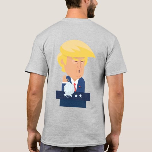 ドナルドトランプノーグクリスマス顔マスク Tシャツ (裏面)