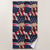 ドナルドトランプハンサムビーチタオル ビーチタオル (正面)