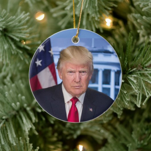 ドナルドトランプハンサムポートレートクリスマスオーナメント セラミックオーナメント (ツリー)