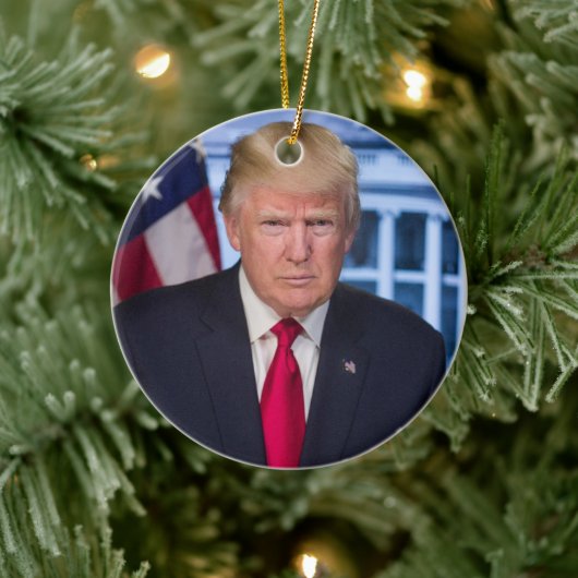 ドナルドトランプハンサムポートレートクリスマスオーナメント セラミックオーナメント (ツリー)