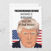 ドナルドトランプパーソナライズされた誕生日招待状 招待状 (正面/裏面)