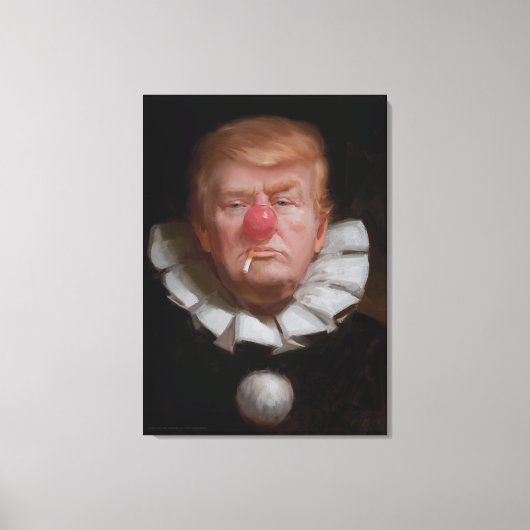 ドナルドトランプピエロ絵画ズバイトニー・プロ キャンバスプリント (正面)