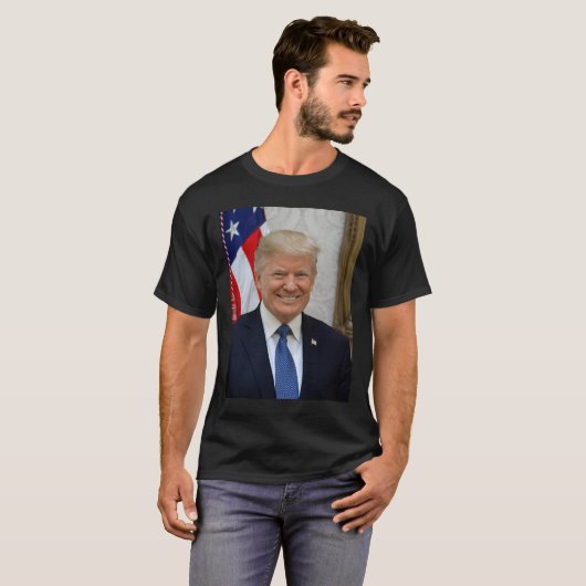 ドナルドトランプホワイトハウスプレジデントポートレート Tシャツ (正面フル)