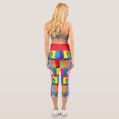 ドナルドトランプポップ・アートのアートカプリヨガレギンス カプリレギンス (裏面)