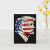 ドナルドトランプポートレート カード (黄色い花)