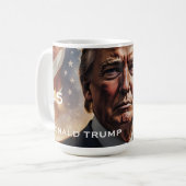 ドナルドトランプポートレート コーヒーマグカップ (正面左)