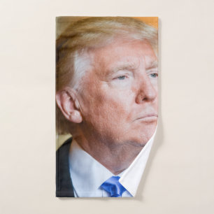 ドナルドトランプポートレート ハンドタオル