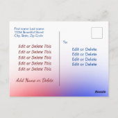 ドナルドトランプマグショットミームカスタム文字レッド&ブルー ポストカード (裏面)