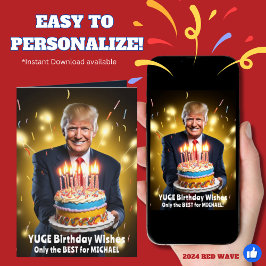 ドナルドトランプユーモアのある誕生日カード カード
