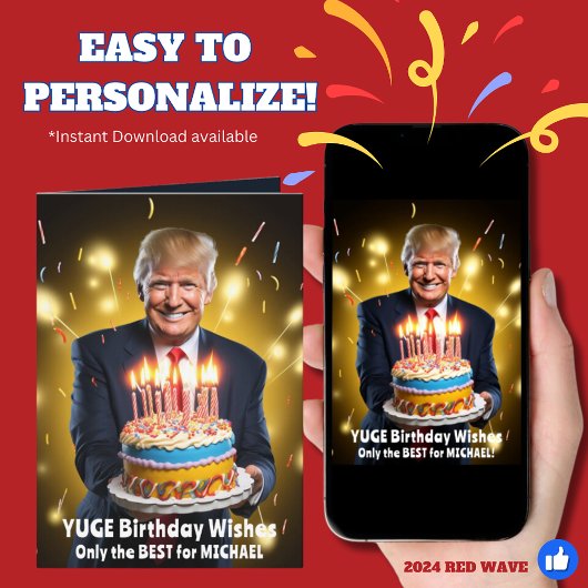 ドナルドトランプユーモアのある誕生日カード カード
