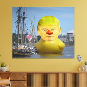ドナルドトランプラバーイエローダックキャンバスプリント キャンバスプリント