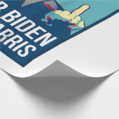 ドナルドトランプ中指バイデン氏ハリスアメリカレ ラッピングペーパー (角)